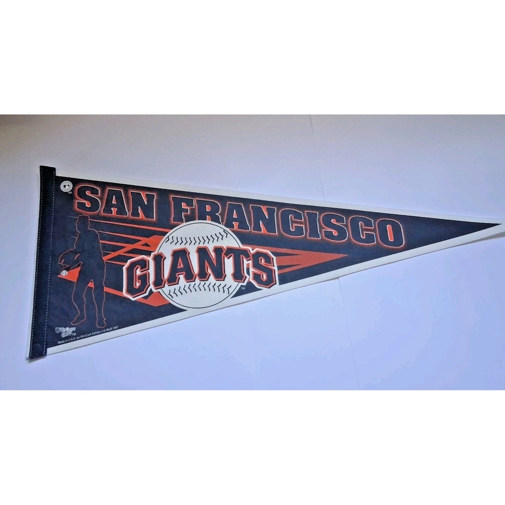 VTG San Francisco Giants Pennant 1997 Felt Brown Win Craft USA 12 X 30